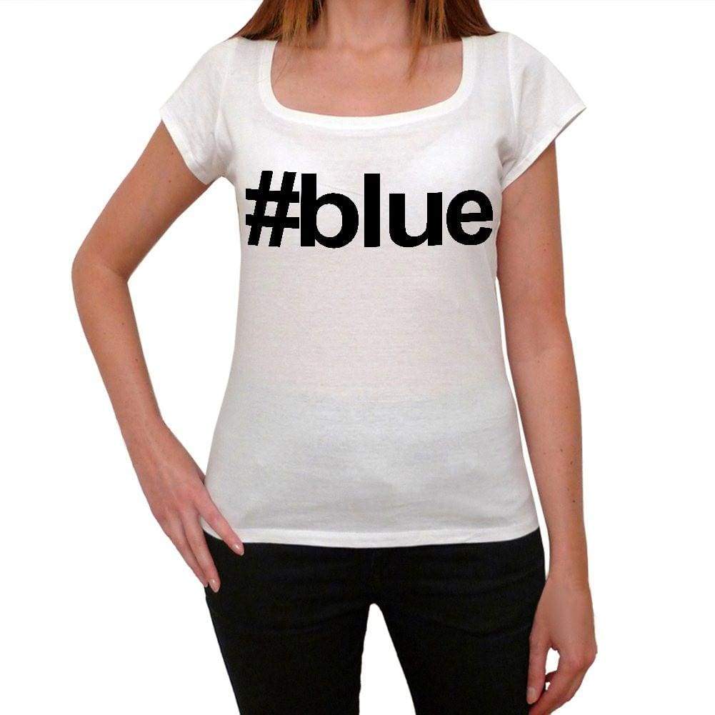 Blue Hashtag Womens Short Sleeve Scoop Neck Tee 00075