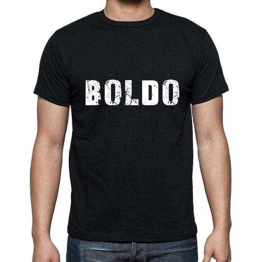 Boldo Mens Short Sleeve Round Neck T-Shirt 5 Letters Black Word 00006 - Casual