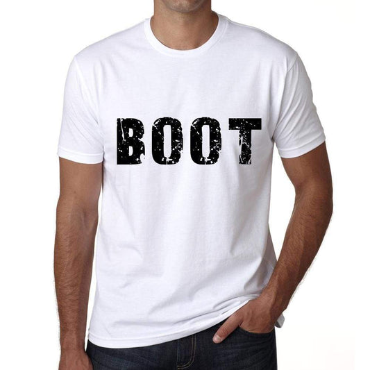 Boot Mens T Shirt White Birthday Gift 00552 - White / Xs - Casual