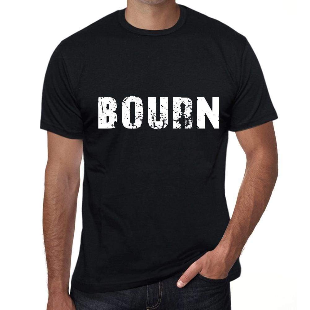 Bourn Mens Retro T Shirt Black Birthday Gift 00553 - Black / Xs - Casual