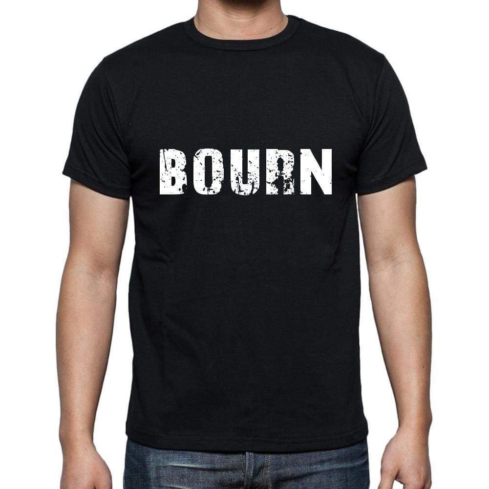 Bourn Mens Short Sleeve Round Neck T-Shirt 5 Letters Black Word 00006 - Casual