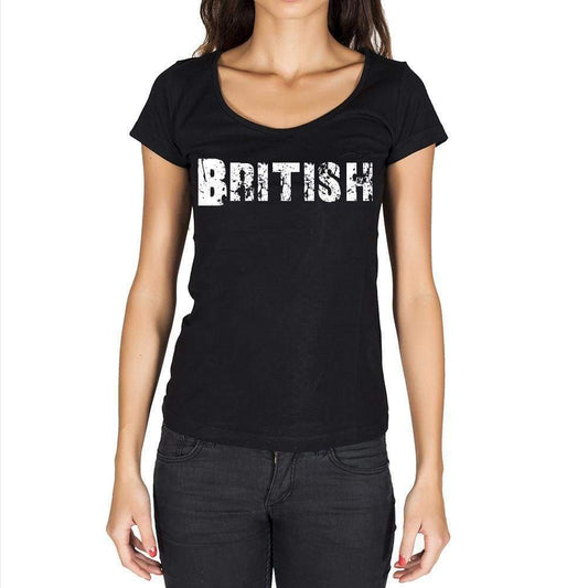 British Womens Short Sleeve Round Neck T-Shirt - Casual