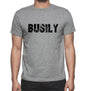 Busily Grey Mens Short Sleeve Round Neck T-Shirt 00018 - Grey / S - Casual
