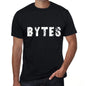 Bytes Mens Retro T Shirt Black Birthday Gift 00553 - Black / Xs - Casual