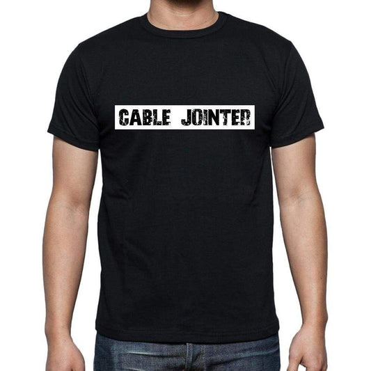 Cable Jointer T Shirt Mens T-Shirt Occupation S Size Black Cotton - T-Shirt