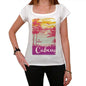 Cabong Escape To Paradise Womens Short Sleeve Round Neck T-Shirt 00280 - White / Xs - Casual