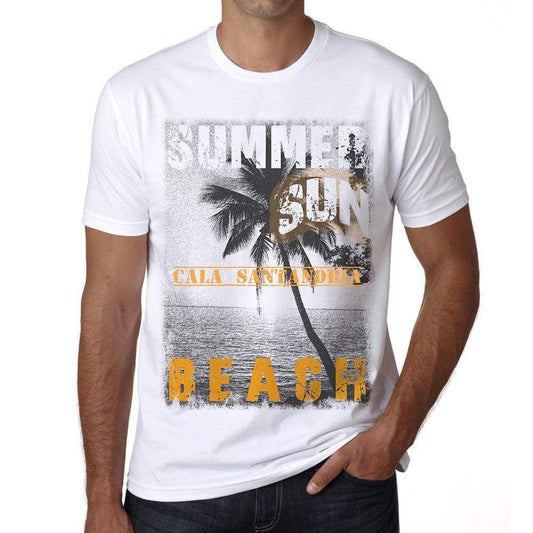 Cala Santandria Mens Short Sleeve Round Neck T-Shirt - Casual