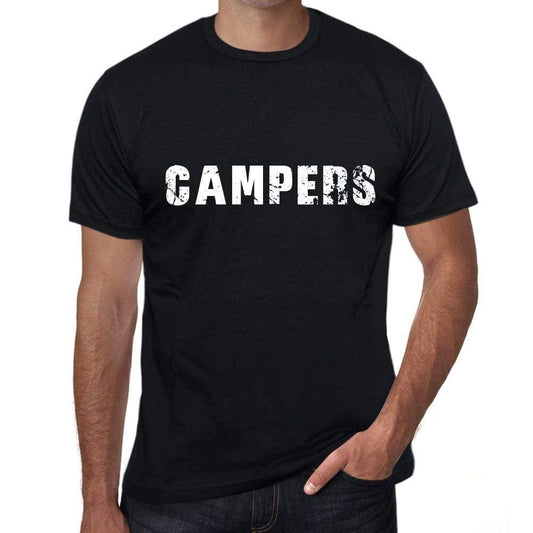 Campers Mens Vintage T Shirt Black Birthday Gift 00555 - Black / Xs - Casual