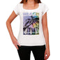 Cangcayat Beach Name Palm White Womens Short Sleeve Round Neck T-Shirt 00287 - White / Xs - Casual