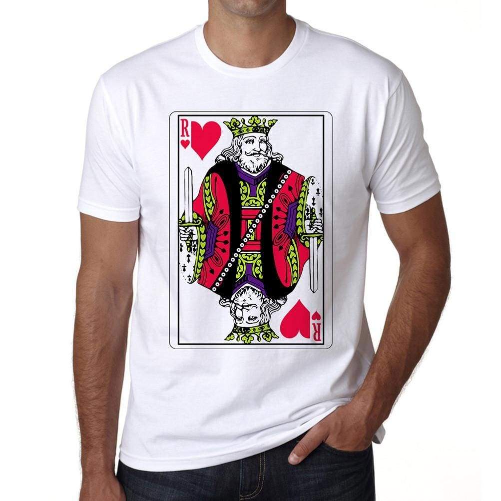 Card Game King Of Hearts T-Shirt For Mens Short Sleeve Cotton Tshirt Men T Shirt 00034 - T-Shirt
