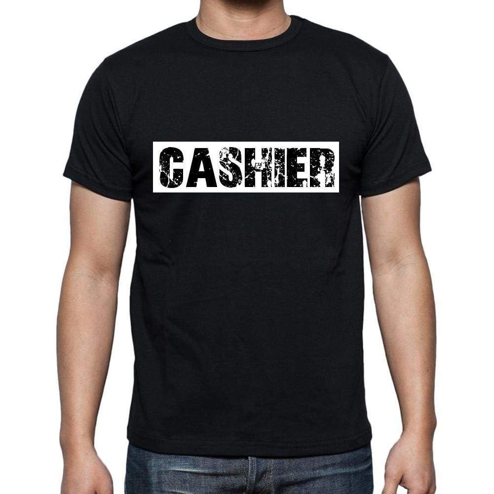 Cashier T Shirt Mens T-Shirt Occupation S Size Black Cotton - T-Shirt