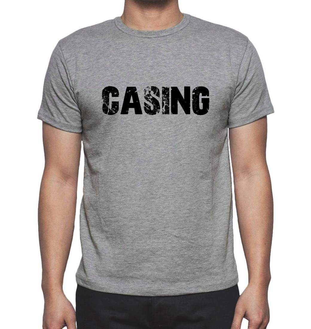 Casing Grey Mens Short Sleeve Round Neck T-Shirt 00018 - Grey / S - Casual