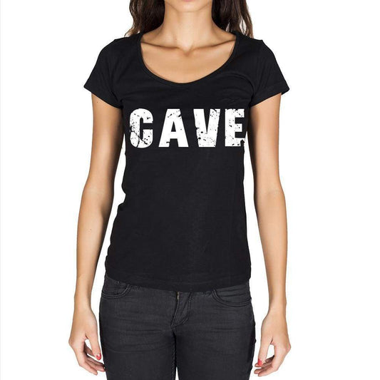 Cave Womens Short Sleeve Round Neck T-Shirt - Casual