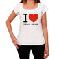 Cedar Grove I Love Citys White Womens Short Sleeve Round Neck T-Shirt 00012 - White / Xs - Casual