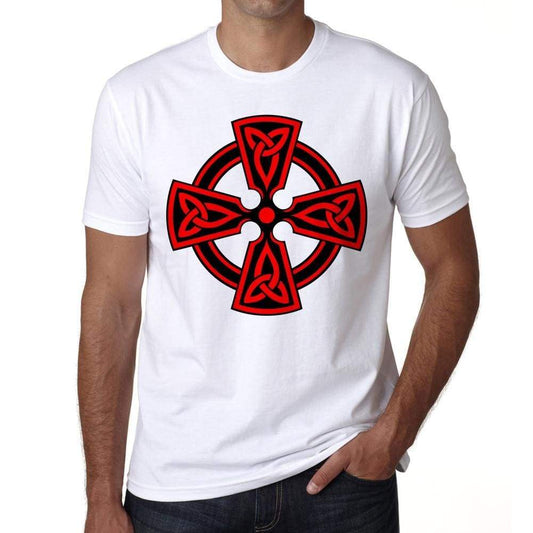 Celtic Cross Triquetras Red T-Shirt For Men T Shirt Gift - T-Shirt