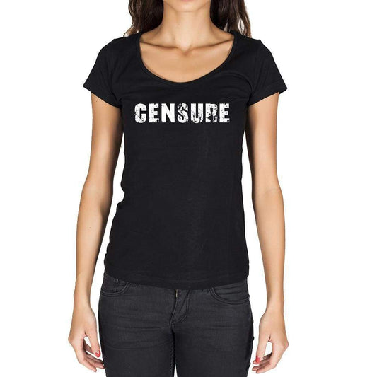 Censure French Dictionary Womens Short Sleeve Round Neck T-Shirt 00010 - Casual