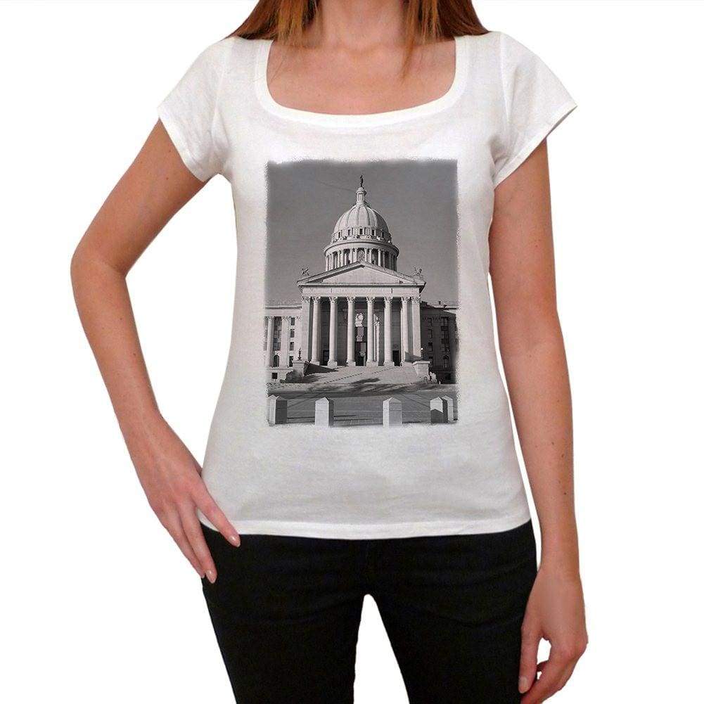 Central Viewo F Oklahoma Capitol Building Womens Short Sleeve Round Neck T-Shirt 00111