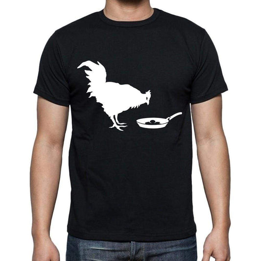 Chicken And The Egg Black Gift Tshirt Mens Tee Black 00191