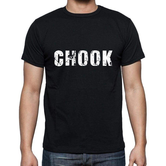Chook Mens Short Sleeve Round Neck T-Shirt 5 Letters Black Word 00006 - Casual