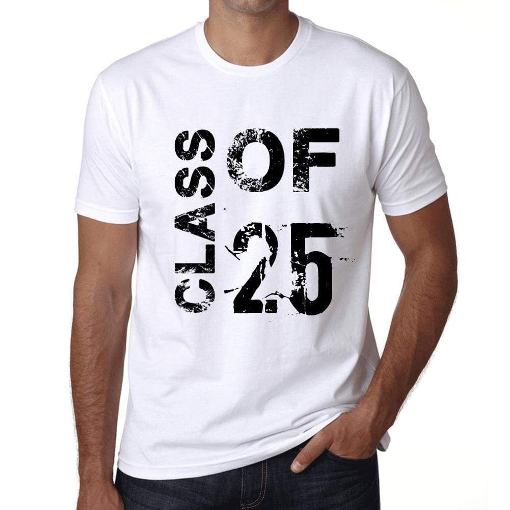 Class Of 25 Mens T-Shirt White Birthday Gift 00437 - White / Xs - Casual
