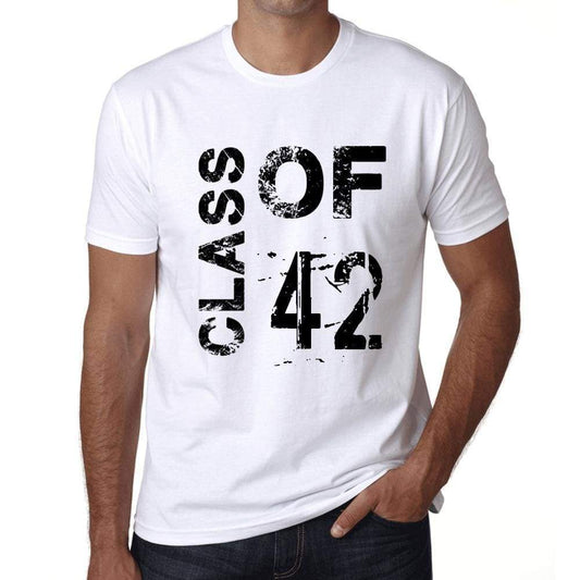 Class Of 42 Mens T-Shirt White Birthday Gift 00437 - White / Xs - Casual