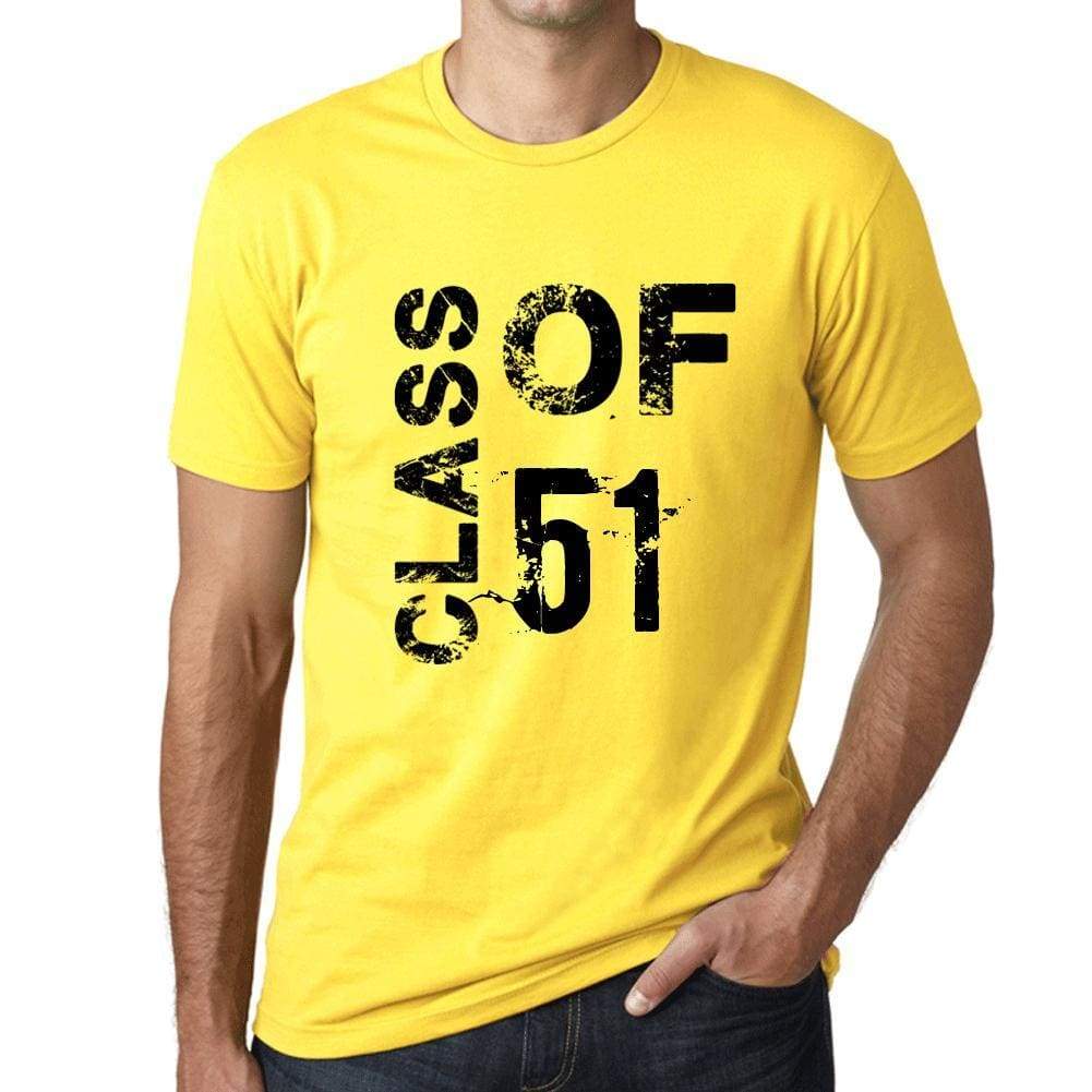 Class Of 51 Grunge Mens T-Shirt Yellow Birthday Gift 00484 - Yellow / Xs - Casual