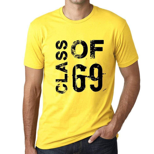Class Of 69 Grunge Mens T-Shirt Yellow Birthday Gift 00484 - Yellow / Xs - Casual