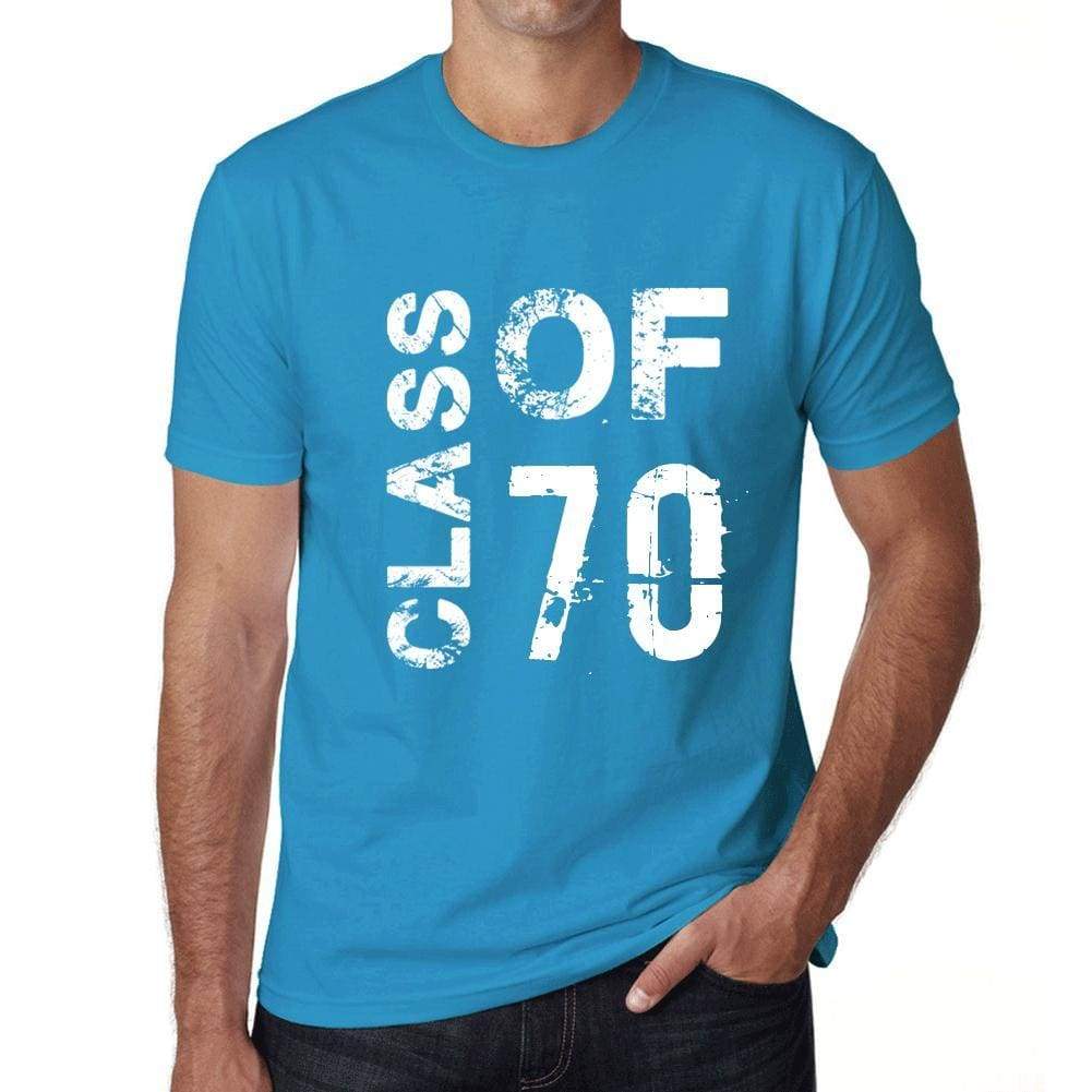 Class Of 70 Grunge Mens T-Shirt Blue Birthday Gift 00483 - Blue / Xs - Casual