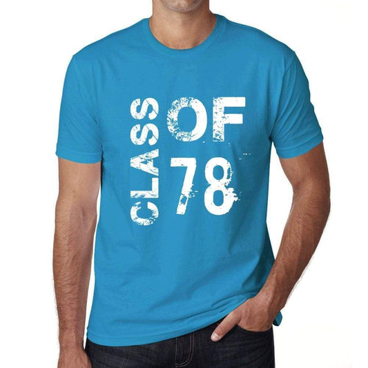 Class Of 78 Grunge Mens T-Shirt Blue Birthday Gift 00483 - Blue / Xs - Casual