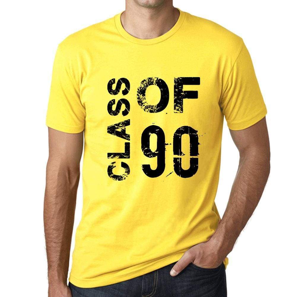 Class Of 90 Grunge Mens T-Shirt Yellow Birthday Gift 00484 - Yellow / Xs - Casual