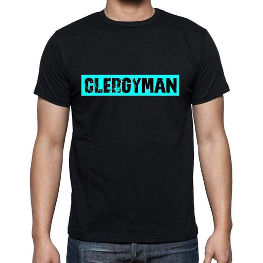 Clergyman T Shirt Mens T-Shirt Occupation S Size Black Cotton - T-Shirt