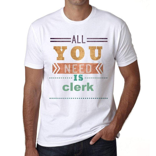 Clerk Mens Short Sleeve Round Neck T-Shirt 00025 - Casual