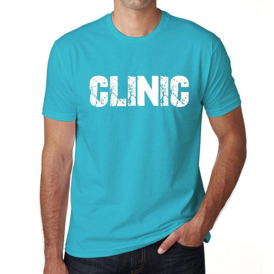 Clinic Mens Short Sleeve Round Neck T-Shirt - Blue / S - Casual
