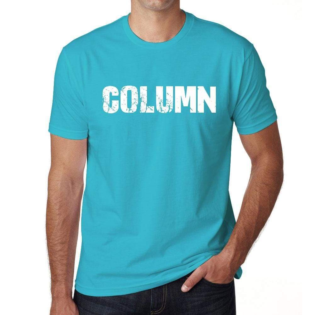 Column Mens Short Sleeve Round Neck T-Shirt - Blue / S - Casual