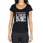 Complete Like Me Black Womens Short Sleeve Round Neck T-Shirt 00054 - Black / Xs - Casual