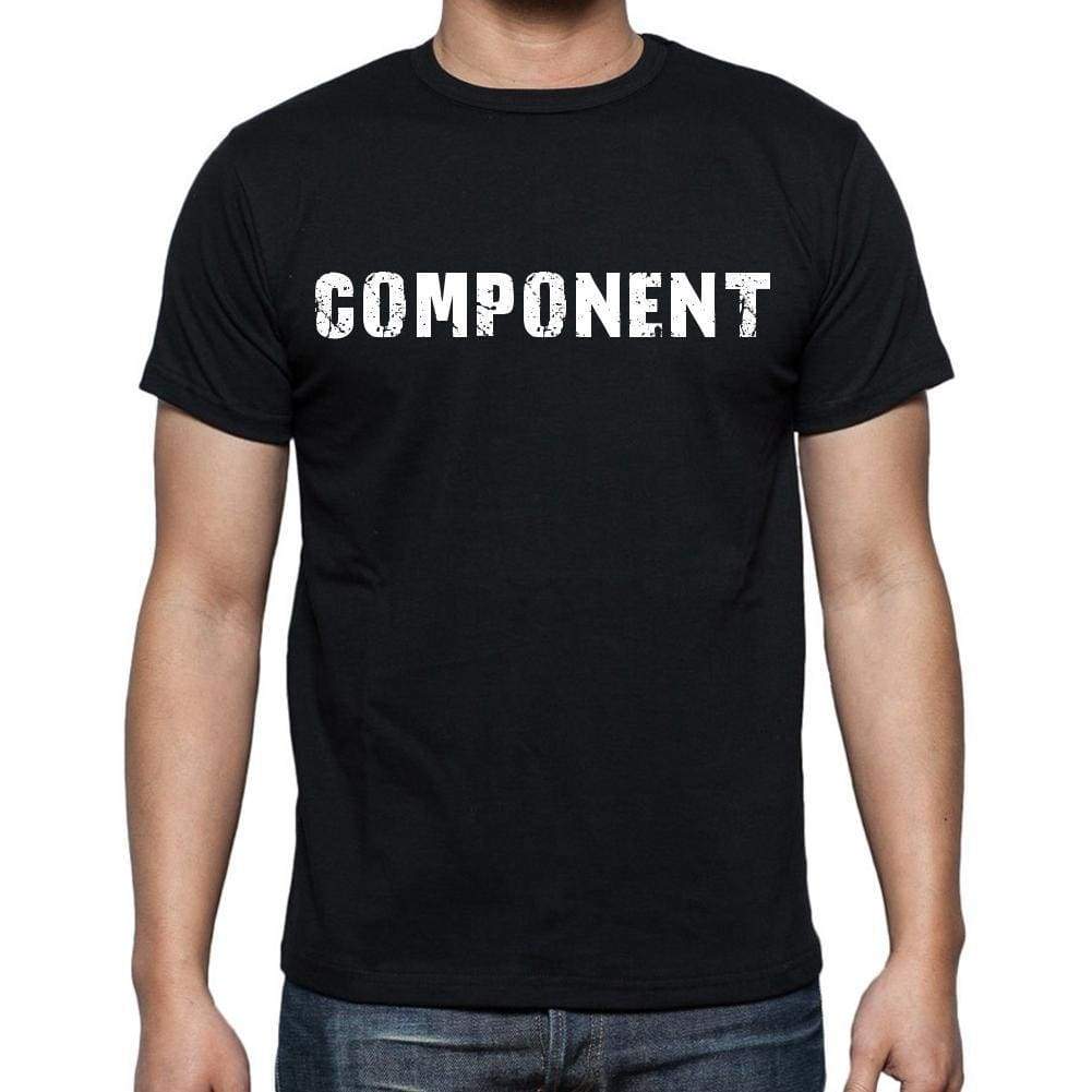 Component Mens Short Sleeve Round Neck T-Shirt Black T-Shirt En