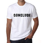 Conclude Mens T Shirt White Birthday Gift 00552 - White / Xs - Casual