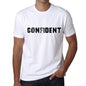 Confident Mens T Shirt White Birthday Gift 00552 - White / Xs - Casual