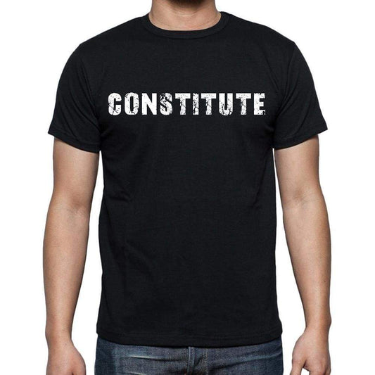 Constitute Mens Short Sleeve Round Neck T-Shirt Black T-Shirt En