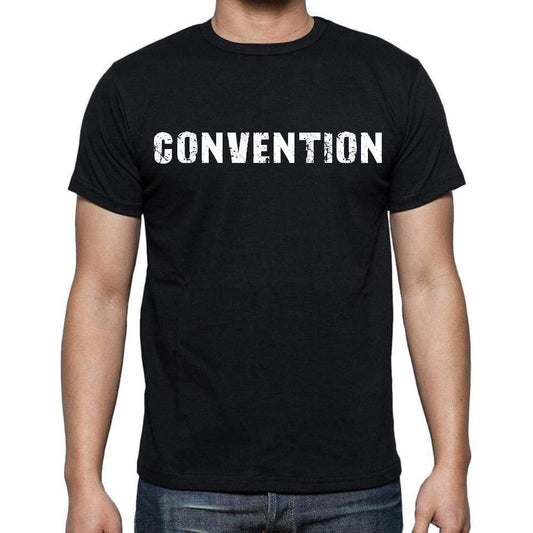 Convention Mens Short Sleeve Round Neck T-Shirt Black T-Shirt En