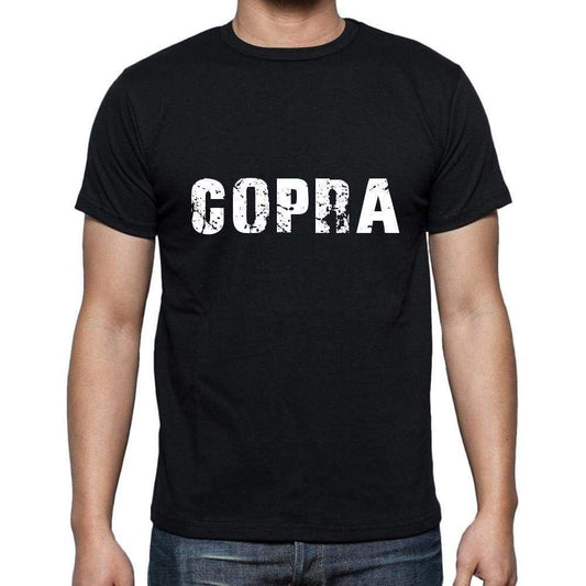 Copra Mens Short Sleeve Round Neck T-Shirt 5 Letters Black Word 00006 - Casual