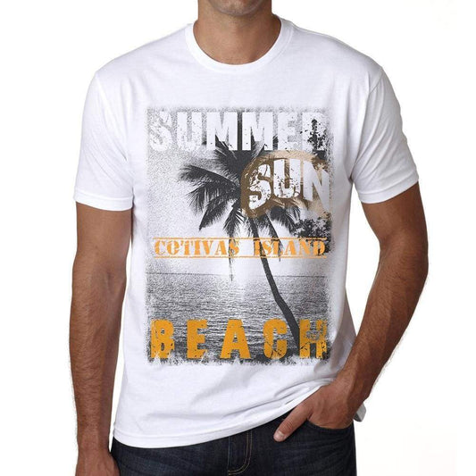Cotivas Island Mens Short Sleeve Round Neck T-Shirt - Casual