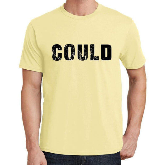 Could Mens Short Sleeve Round Neck T-Shirt 00043 - Yellow / S - Casual