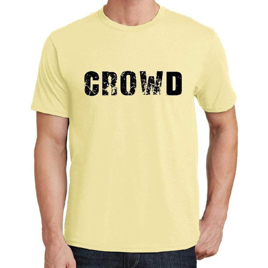 Crowd Mens Short Sleeve Round Neck T-Shirt 00043 - Yellow / S - Casual