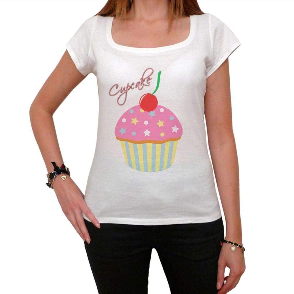 Cupcake Strawberry Sprinkles Cherry Womens Short Sleeve Scoop Neck Tee 00152