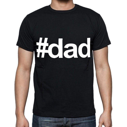 Dad Mens Short Sleeve Round Neck T-Shirt Black T-Shirt En