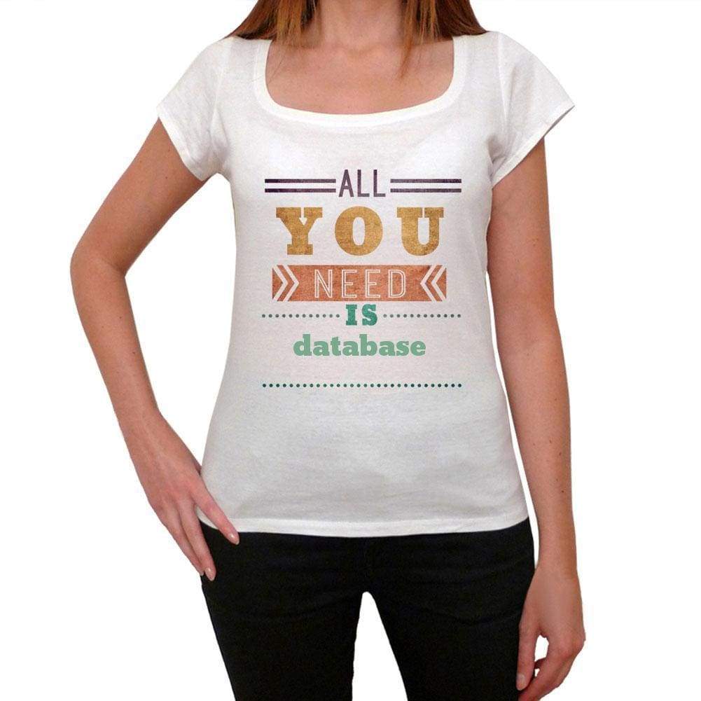 Database Womens Short Sleeve Round Neck T-Shirt 00024 - Casual