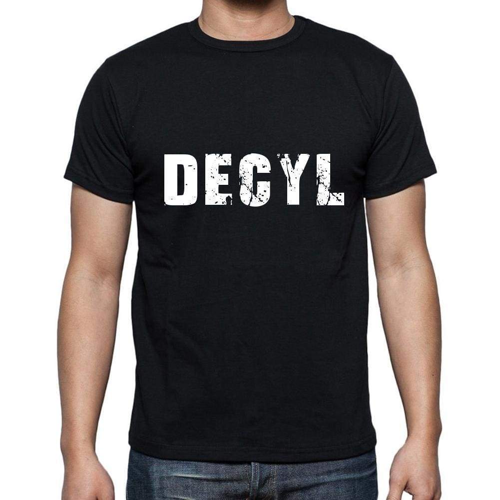 Decyl Mens Short Sleeve Round Neck T-Shirt 5 Letters Black Word 00006 - Casual