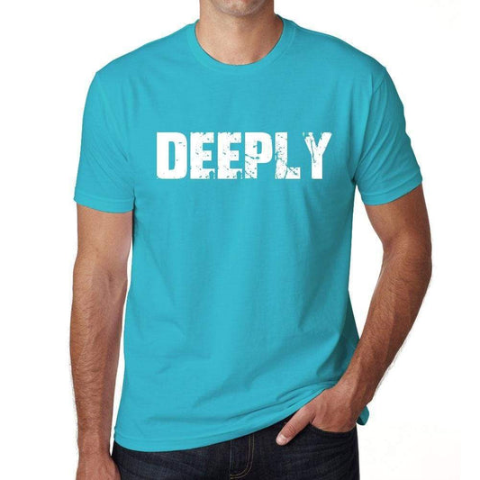 Deeply Mens Short Sleeve Round Neck T-Shirt - Blue / S - Casual