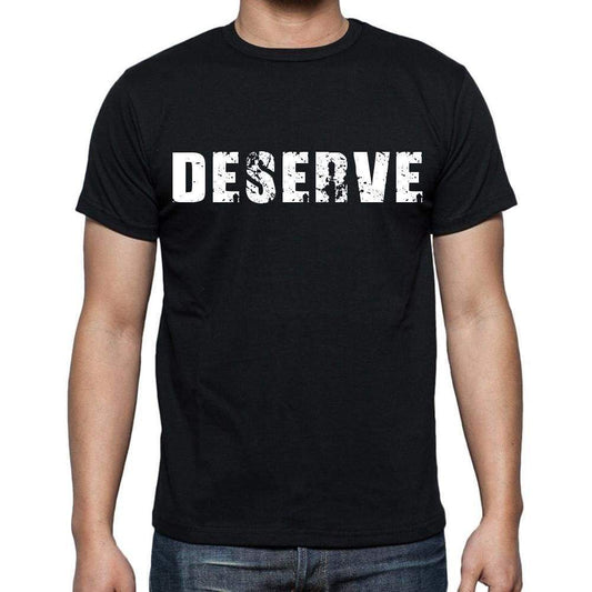 Deserve Mens Short Sleeve Round Neck T-Shirt Black T-Shirt En